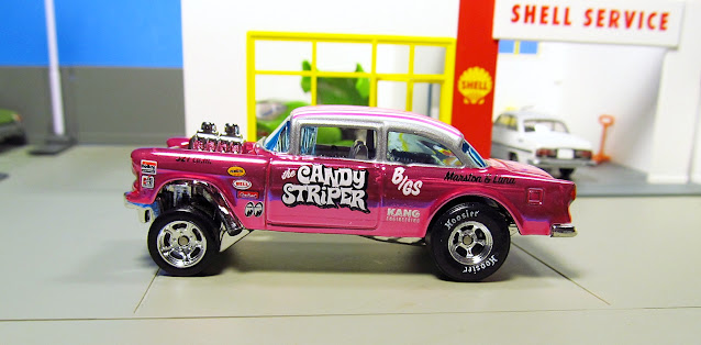 Hot Wheels RLC '55 Chevy Bel Air Gasser candy striper