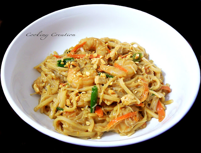 Cooking Creation: Pad Thai with Chicken, Shrimp &amp; Tofu