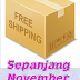 FREE SHIPPING sepanjang November 2015