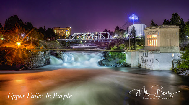 Avista Upper Falls in Purple by Mike Busby Photography