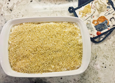 Photo of macaroni and cheese getting ready to bake