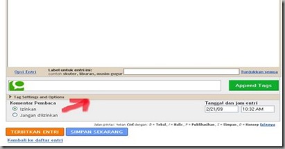 Tag di blogger