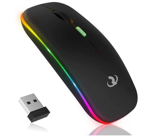 RIIKUNTEK Rechargeable LED Slim Wireless Mouse
