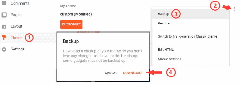 Hướng dẫn sao lưu và khôi phục Blogger mới nhất