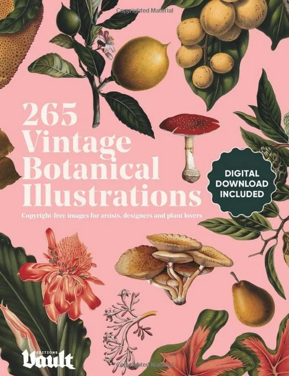 cover of book that includes colorful images of floral illustrations