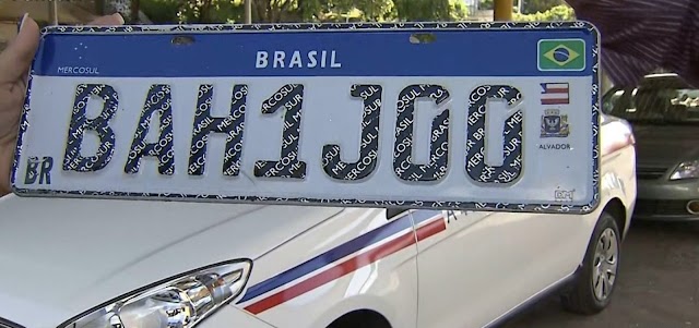 Placas do Mercosul serão implantadas na Bahia após o Natal