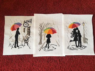 haft krzyżykowy cross stitch parasolki umbrella