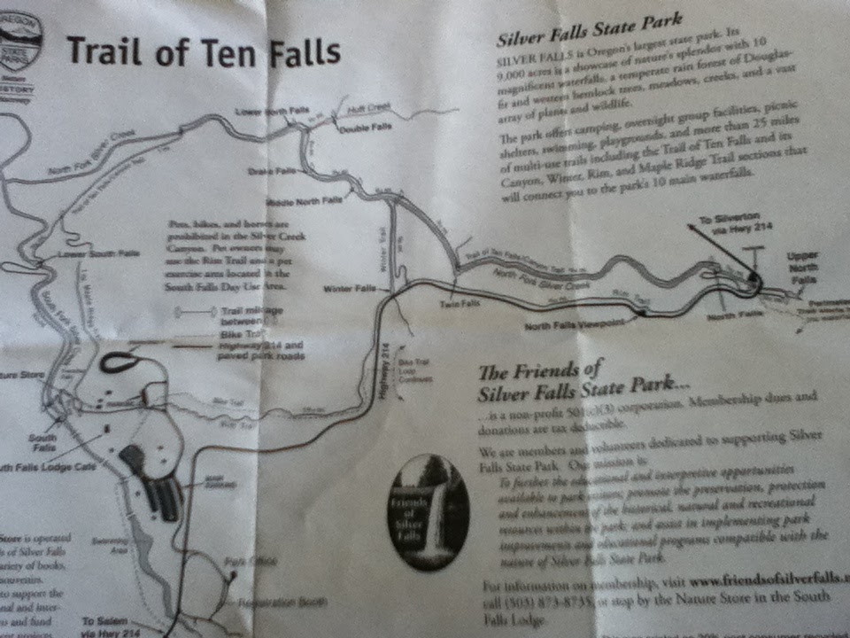 silver falls state park map Aditya Com Hiking At Silver Falls The Trail Of Ten Falls Canyon