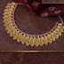 Golden short necklace