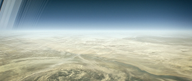 artist concept surface of saturn