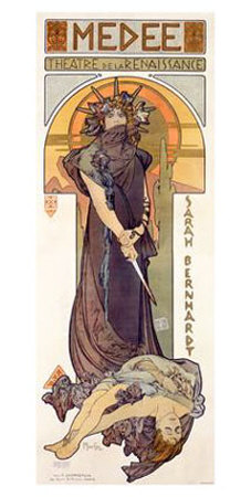 Sarah Bernardt mucha médée