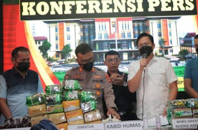 Ditresnarkoba Polda Lampung Ungkap Peredaran Sabu sebanyak 35 Kg