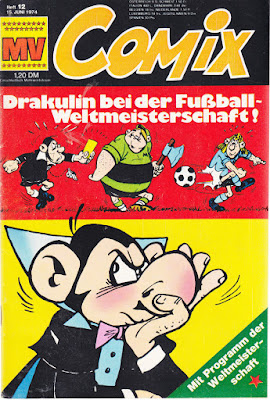 Portada de MV Comix con Drakulin en los mundiales de Alemania 1974