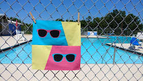 Fun in the Sun retro sunglasses quilt block