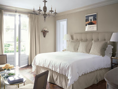 Slipcover  Headboard on And Peaceful Bedroom With Simple Tufted Headboard  Www Veranda Com