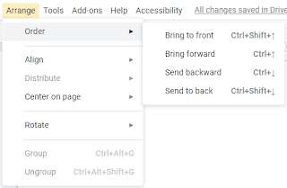 Arrange Order Menu from Google Slides