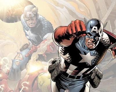 Dibujo del Capitán América de portada a color