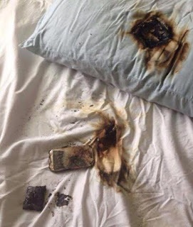 These Photos of Burnt Bed and Sheets Shows the Danger in Charging Cellphones Under Pillows