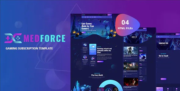 Best Gaming Subscription Website Template