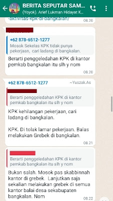 Komisaris BUMD Sampang Anggap KPK Pengangguran dan Cari Ladang