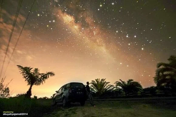 FOTO: Bima Sakti di Langit Riau