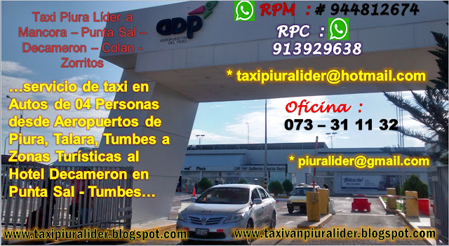  taxi piura lider mancora