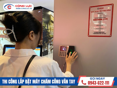 Lắp đặt máy chấm công ở Hoàng Huy Commerce hải Phòng