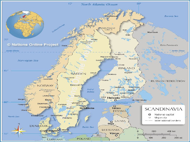 Map Of Scandinavian Countries And Europe 