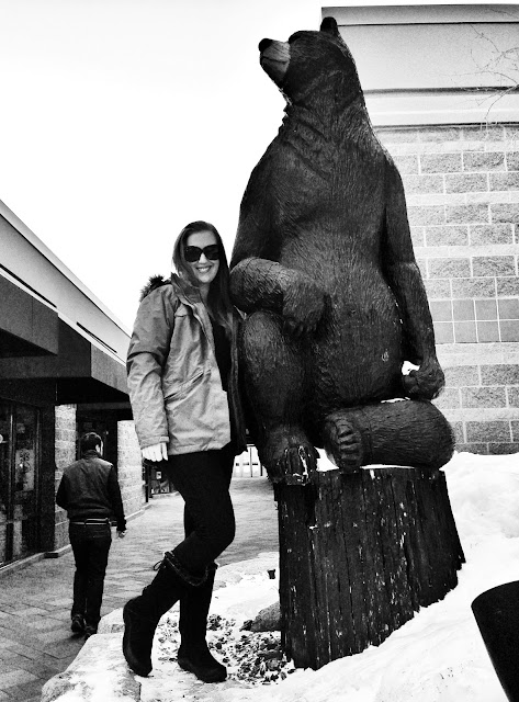 Bear statue at Squaw valley creek resort tahoe