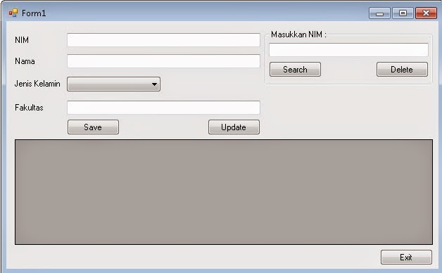 Save, Update, Delete dan Search Menggunakan VB 2010/.Net 