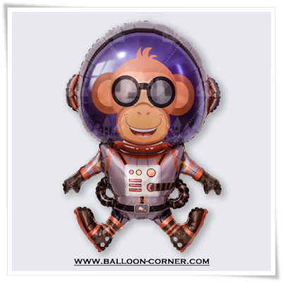 Balon Foil Space Monkey Eddie