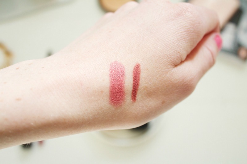 Mac Brave Lipstick & Soar Liner Swatch