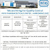 INTAS PHARMACEUTICALS LTD - Virtual or Telephonic Interview For Quality Control Department 