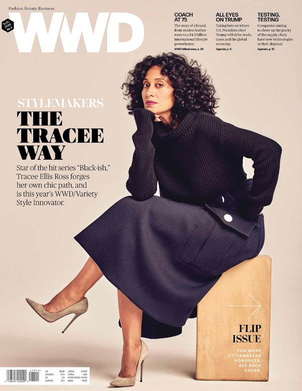 Actress Tracee Ellis Ross covers WWD & The Edit by NET-A-PORTER