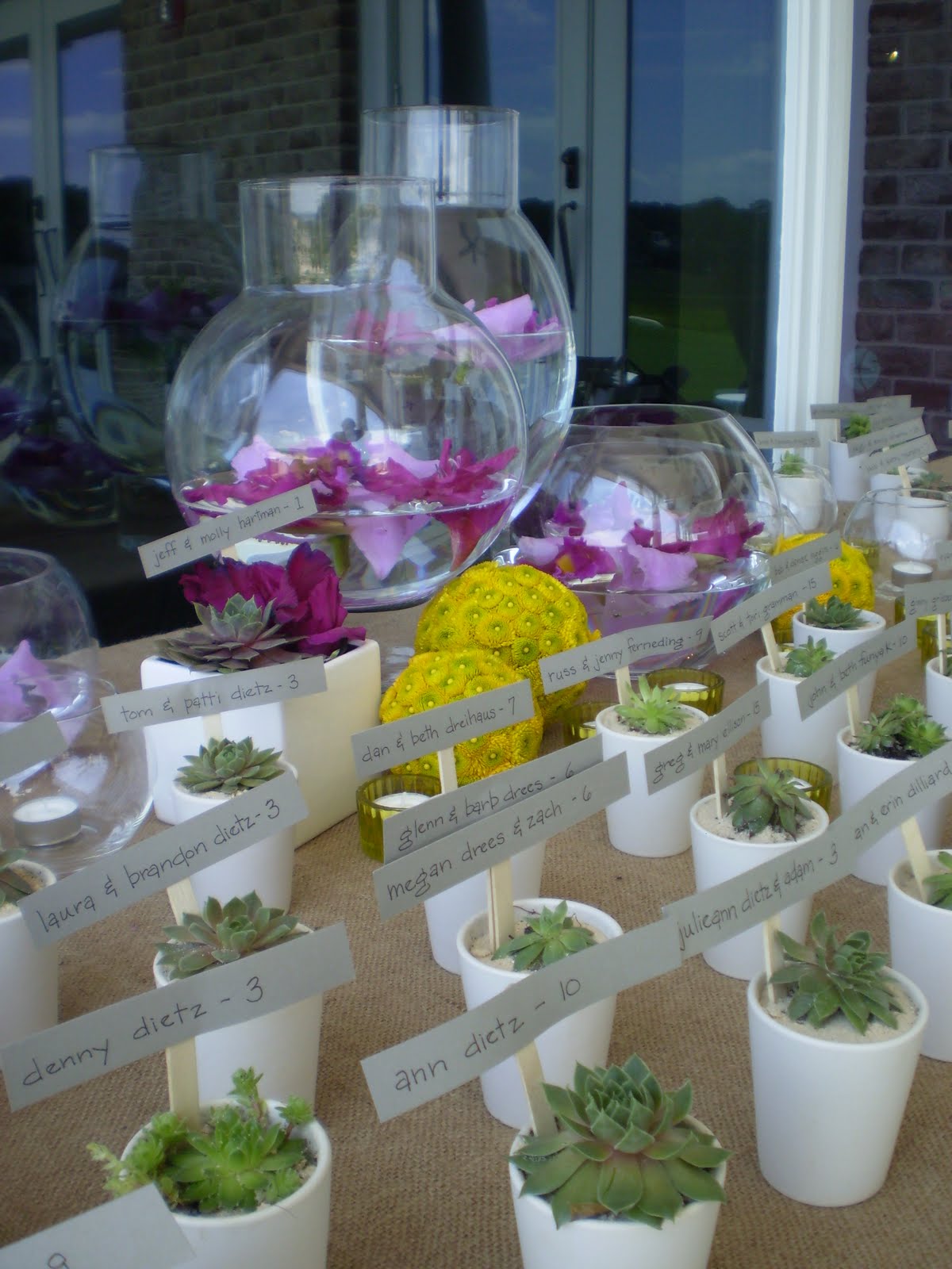 This escort card table was