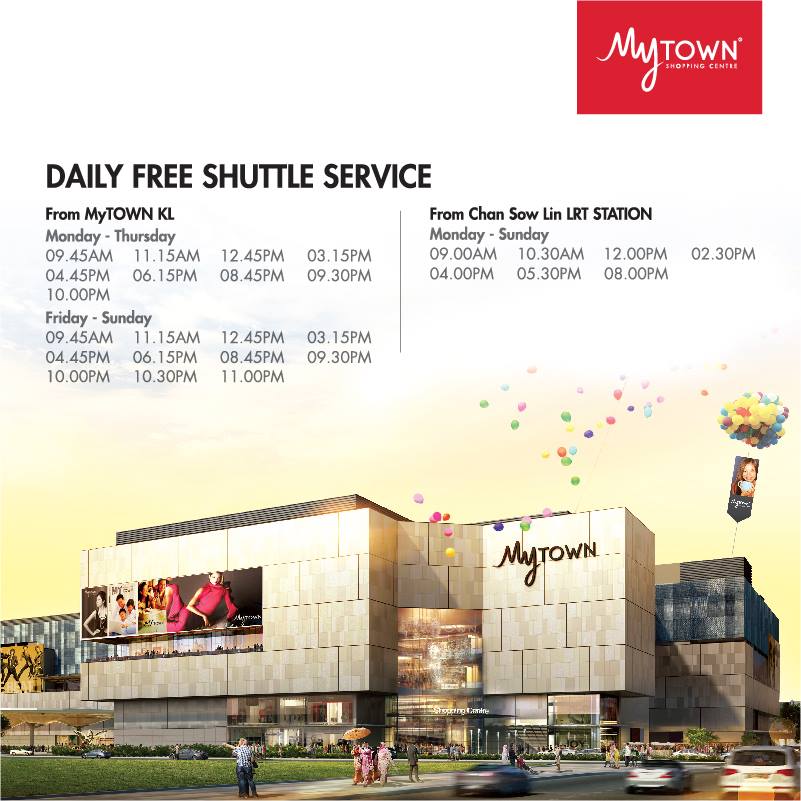 MyTOWN Shopping Centre FREE Shuttle Bus Service to / from 