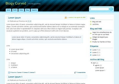 Blogy Curved Blogger Template