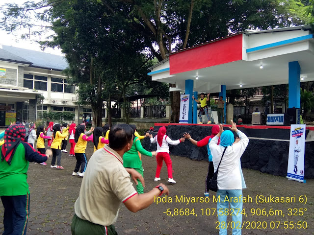 OLAHRAGA BERSAMA TIGA PILAR POLSEK SUKASARI POLRESTABES BANDUNG