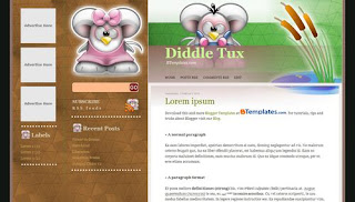 Diddle Tux blogger templates