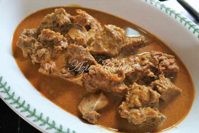 Gulai Darat Kelantan Tulang Lembu Yang Sangat Sedap - Azie 