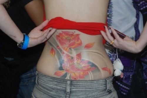 Lower Back Flower Tattoo - Style Tattoos For Girls