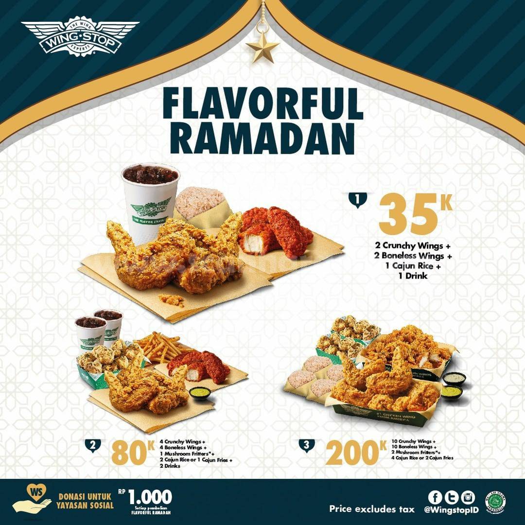 WINGSTOP Promo Paket Flavorful Ramadan Mulai 35K