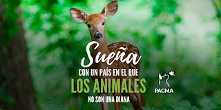 Cartel de PACMA para protestar por la brutalidad de la caza