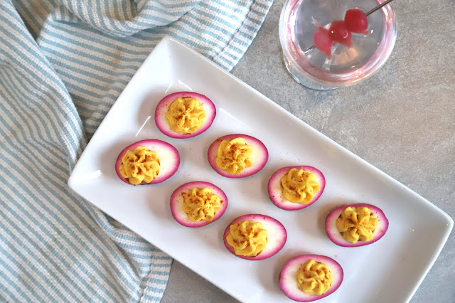 Beet-pickled Deviled Eggs