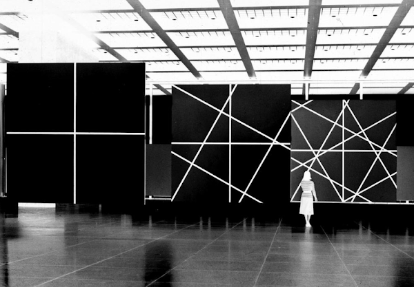 Cocktail Hour at a François Morellet Exhibition