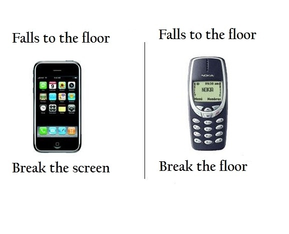 iPhone vs Old Nokia Phone