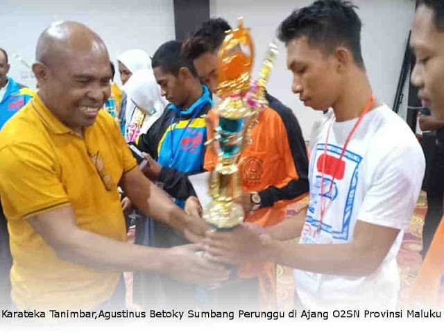 Karateka Tanimbar,Agustinus Betoky Sumbang Perunggu di Ajang O2SN Provinsi Maluku