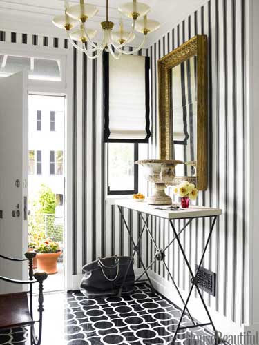 house beautiful traditional black and white foyer design