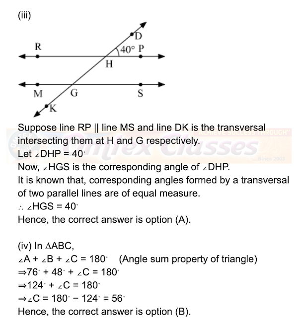 Problem Set 2,  Chapter 2 - Parallel Lines Mathematics Part II Solutions for Class 9 Math