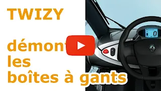 Lien menant à la vidéo YouTube "Renault TWIZY : démonter les boîtes à gants"